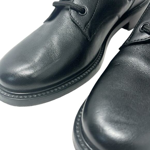 Valentino Garavani Rockstud Combat Boots Moto Leather Shoes Black Size 39.5 - Picture 8 of 13